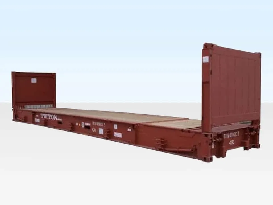 40Ft X 8Ft Used Flat Rack Shipping Container