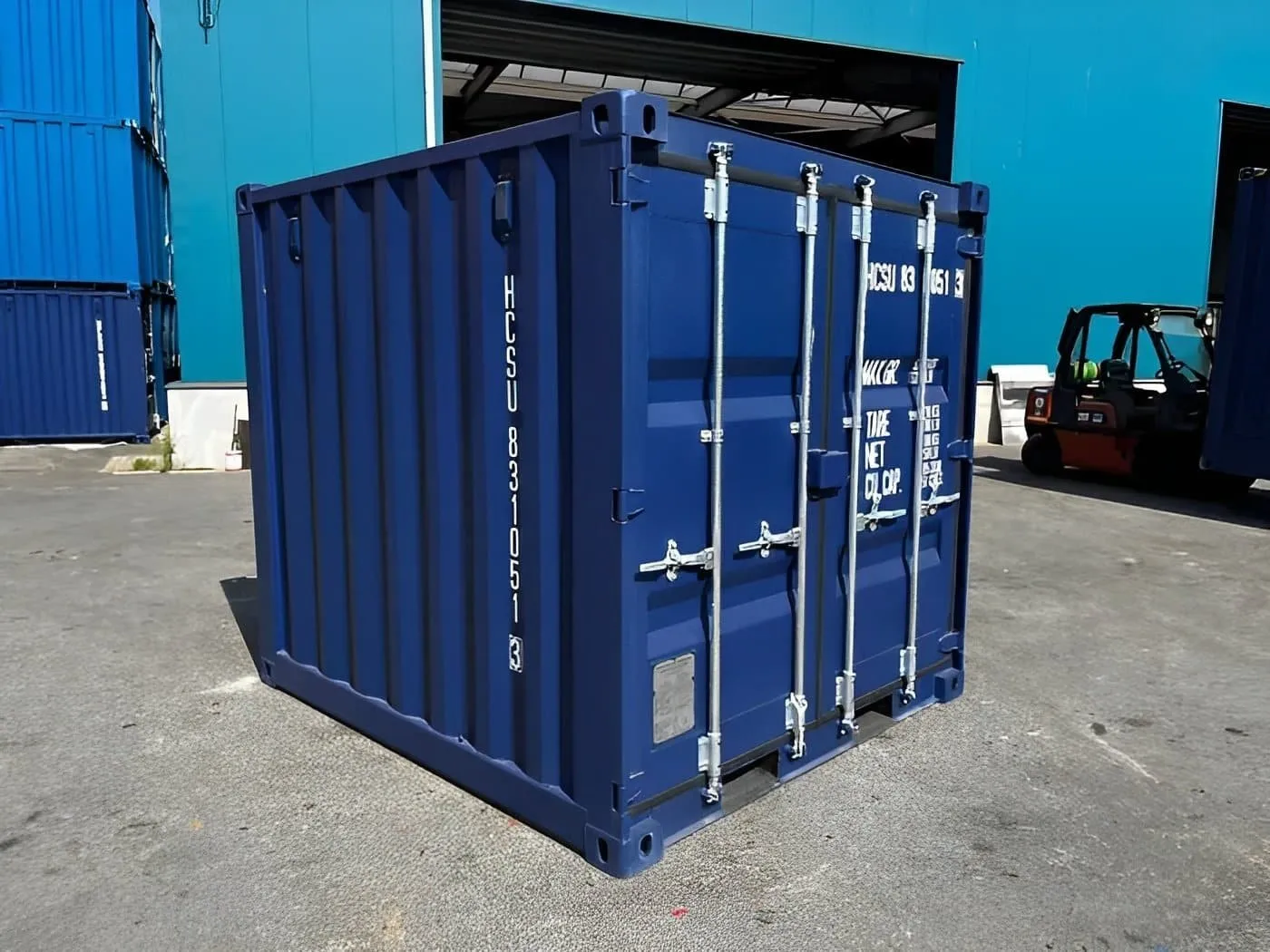 10ft Blue One Trip Shipping Container – ISO Certified